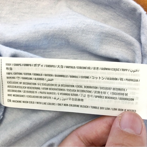 Hollister Pastel Blue Casual Relaxed Fit Short Sleeves T Shirt Tee. Large. - Picture 6 of 13